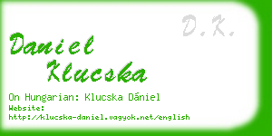 daniel klucska business card